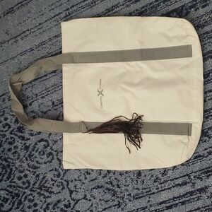 CELEBRITY CRUISES Canvas Tote Bag Fringe Keychain Gray Beige Vacation Travel